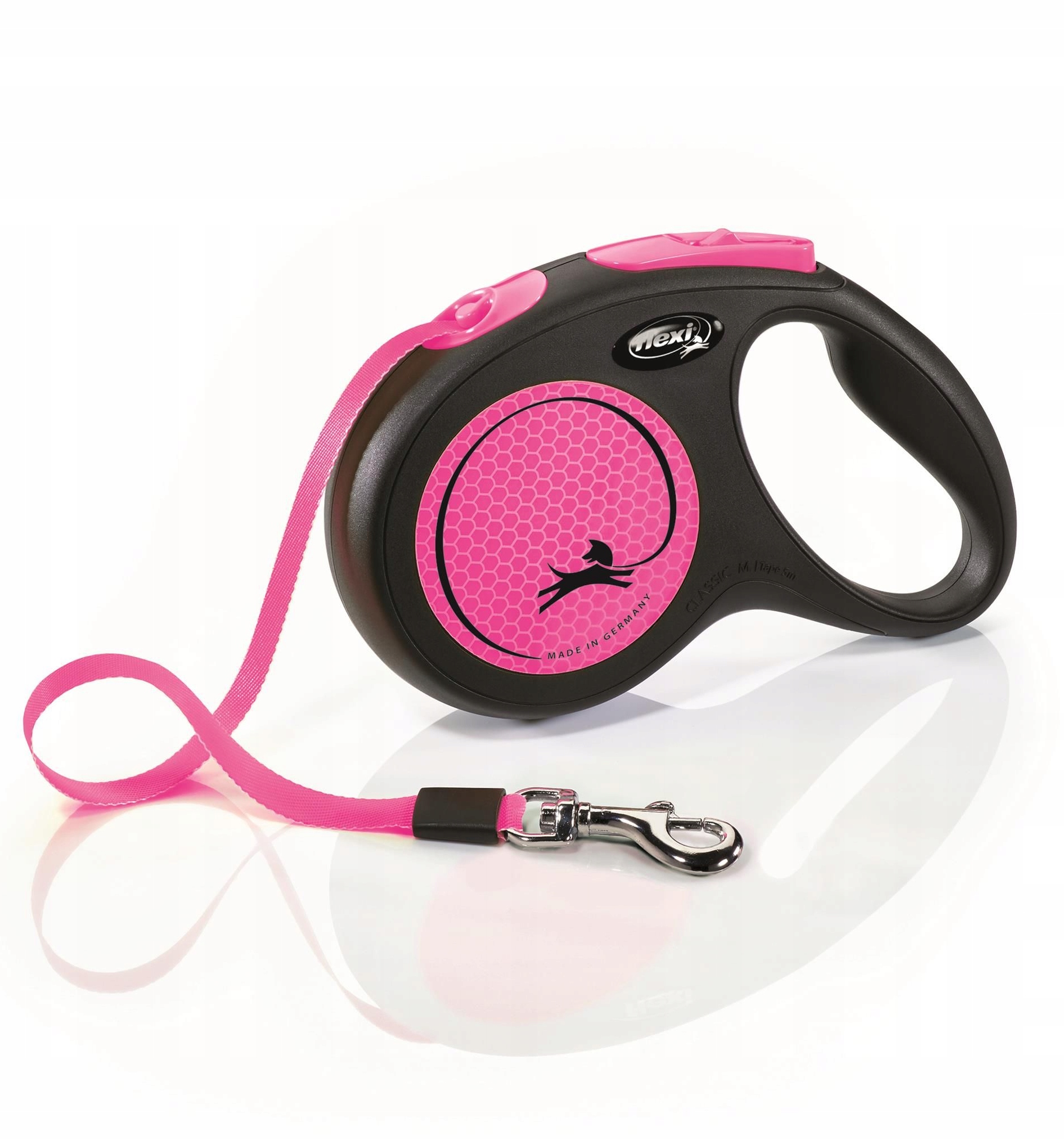 Levně Vodítko Flexi New Neon růžové M 5 m