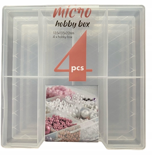 ORGANIZER PUDEŁKO 4SZT. HOBBY BOX 8 PRZEGRÓD
