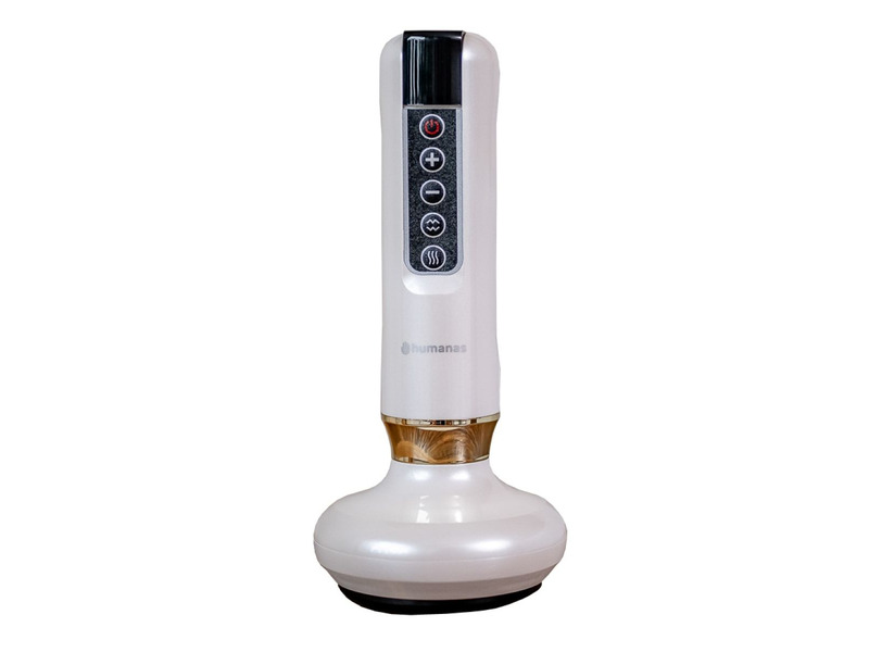 Masażer antycellulitowy z funkcją bańki chinskiej Humanas DermaSmooth biały