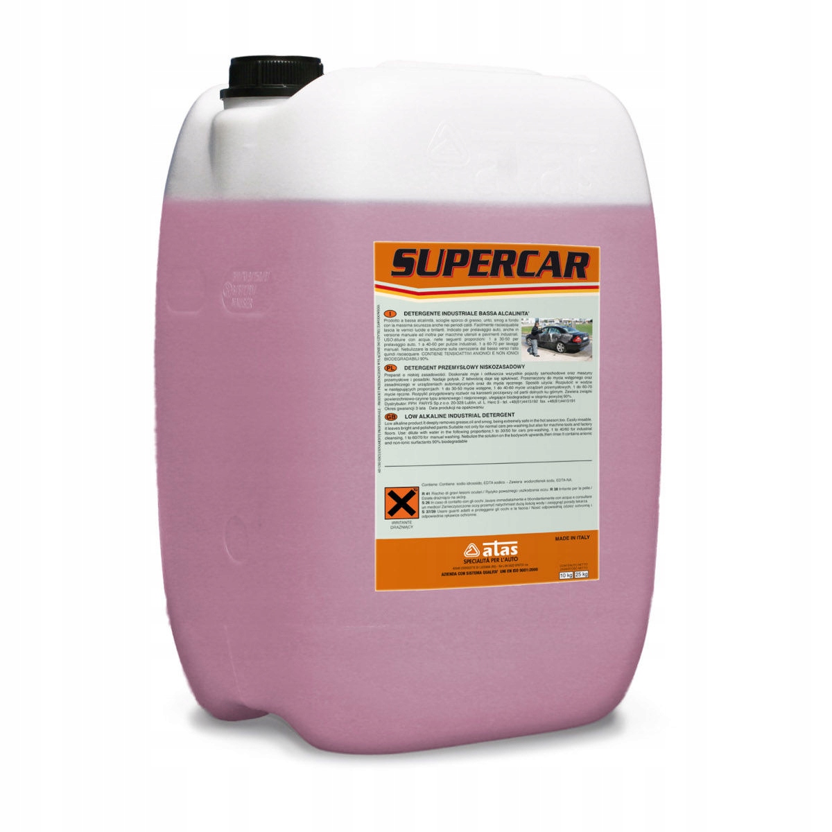 ATAS 535132 SRODEK DO MYCIA SUPERCAR 25KG-PIANA DO MYCIA SAMOCHODOW SZT ATA Producent Plak