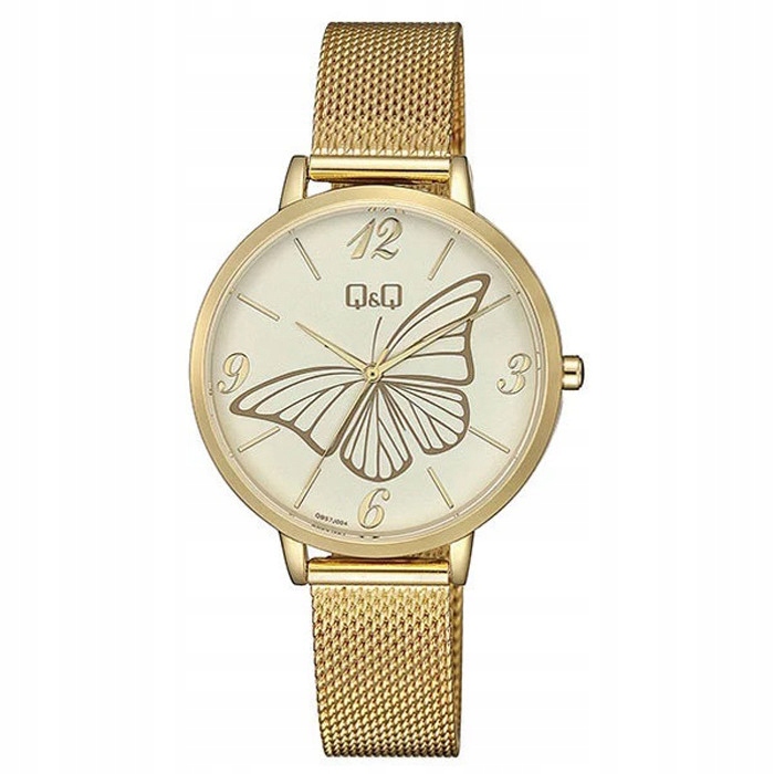 Dámské hodinky Qq QB57-004 Zirkony zlaté