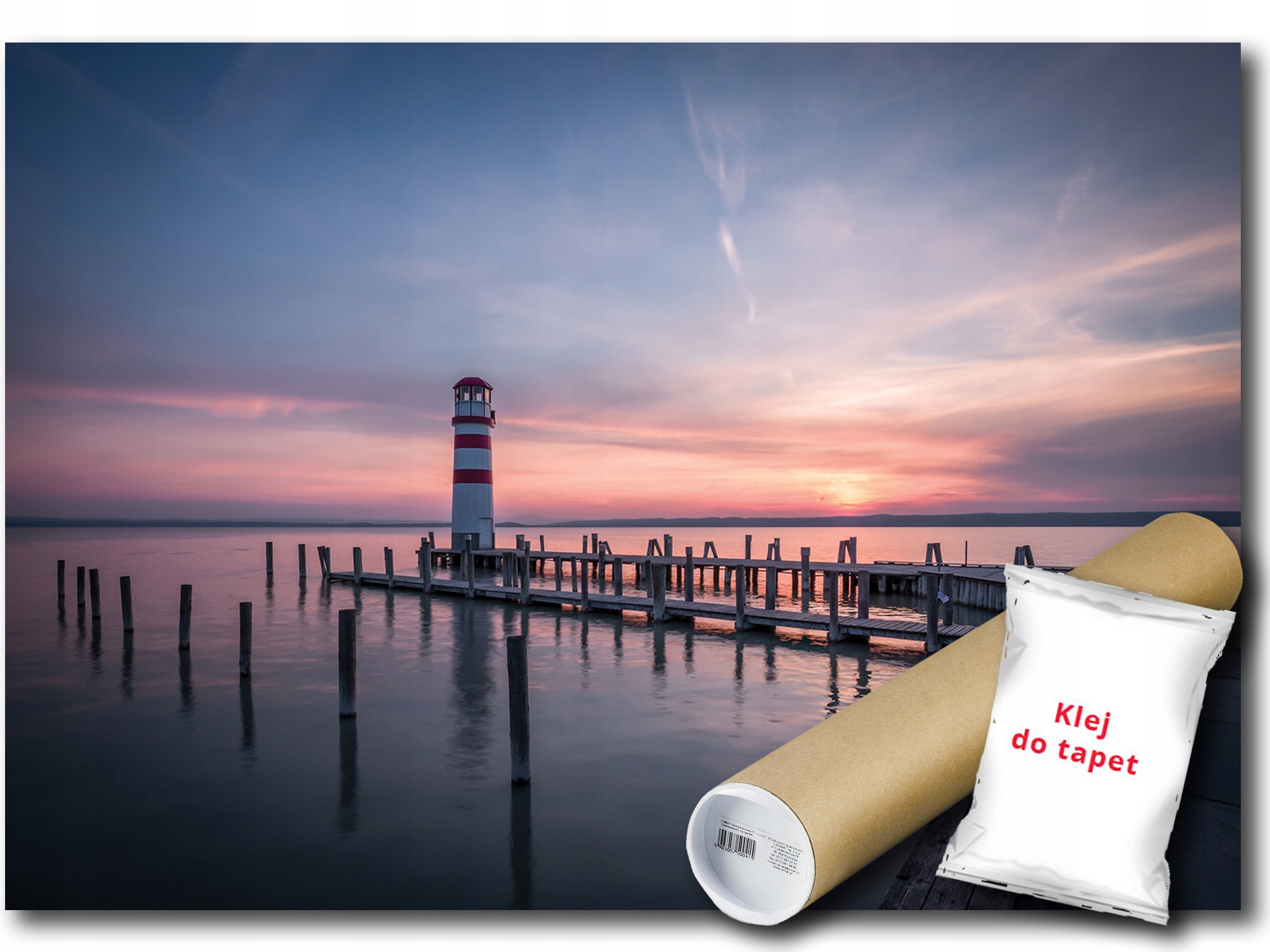 Vinylová Fototapeta More Lampáš Most Západ Slnko Krajina 416x290