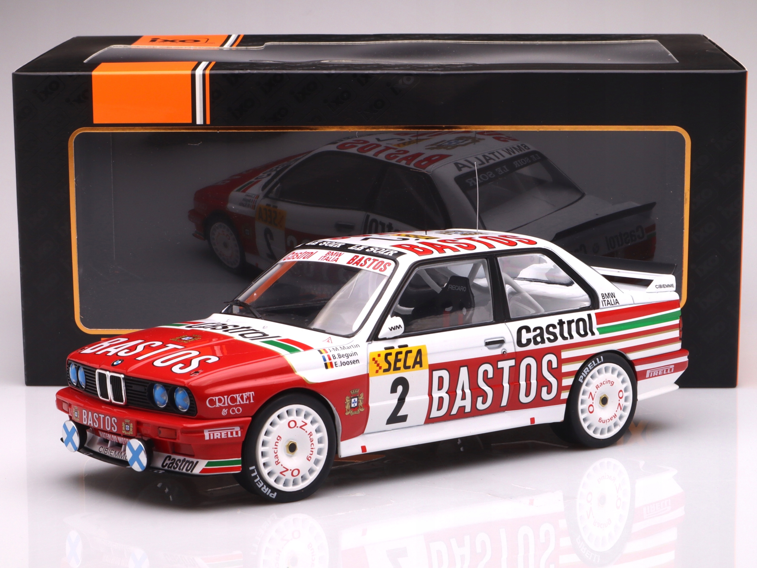 Bmw M3 (E30), No.2, Bmw Italia, Bastos, Spa E.Joosen Ixo 1:18