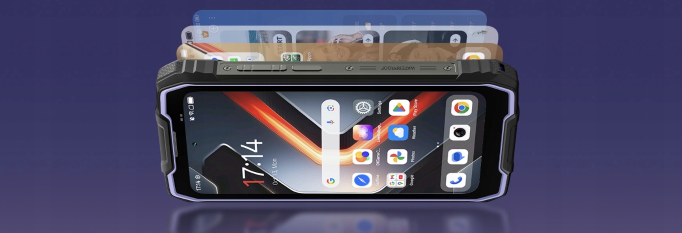 Blackview ROCK 2 5G 6.67-inch HD+ 1640x720 120Hz 12+256GB Unosoc T8100 Octa-Core 2.2GHz 13MP Front 16MP Rear NFC FG MIL-STD-810H 15000mAh Fingerprint  Android 16 Black — 19