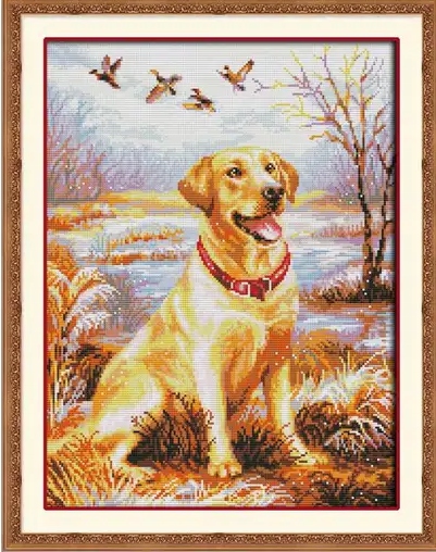 Kanva s potiskem vyšívací sada (kanva,mulina)