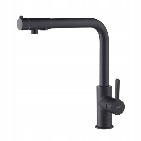 Trojcestná batéria čierna kuchynská Blue Water Royal čierna matná