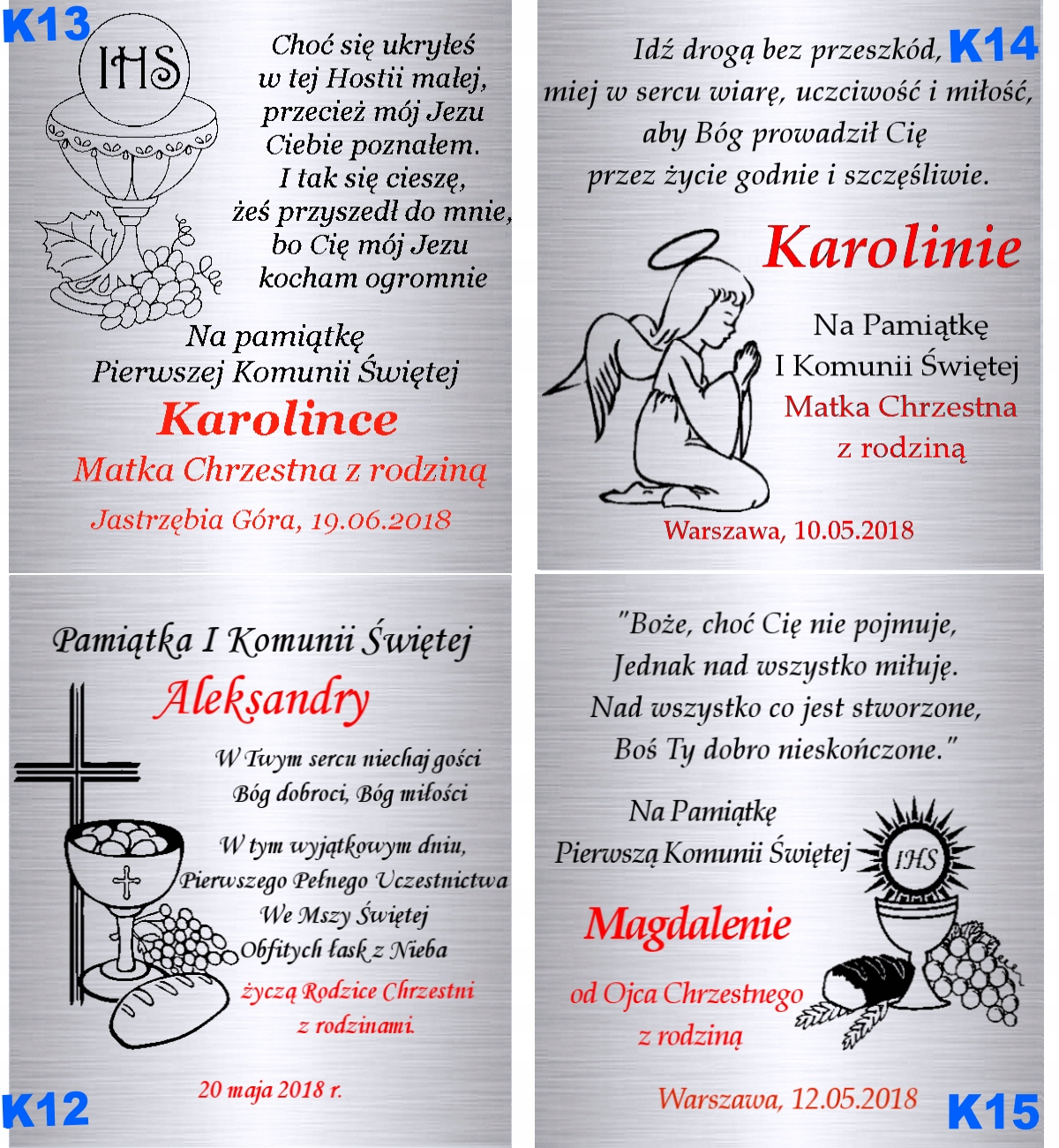 Srebrny Łańcuszek 925 Medalik Aniołek Grawer Płeć kobieta