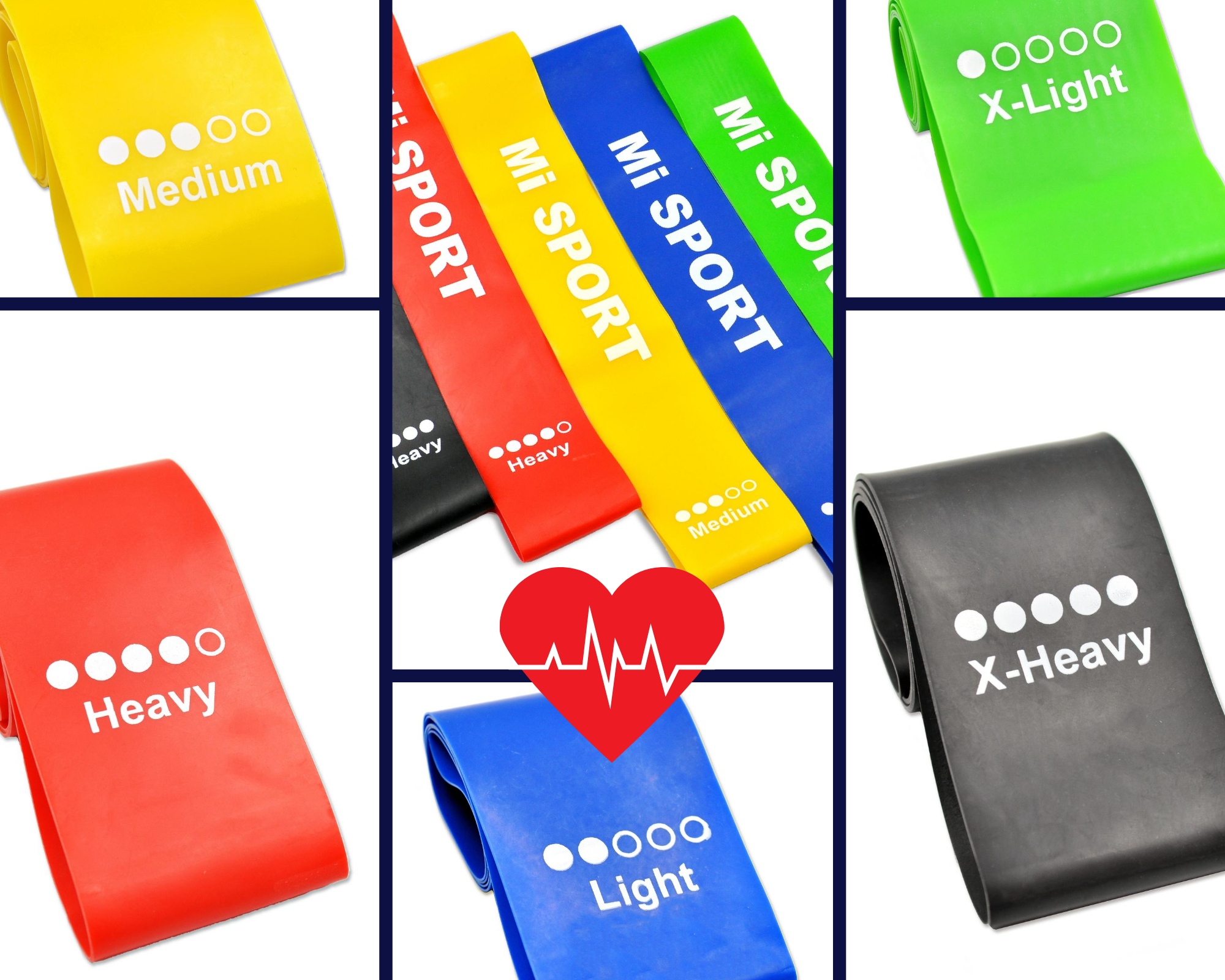 GUMY TAŚMY OPOROWE DO TRENINGU CAŁEGO CIAŁA FITNESS ZESTAW WYSOKA JAKOŚĆ Szerokość 50 mm