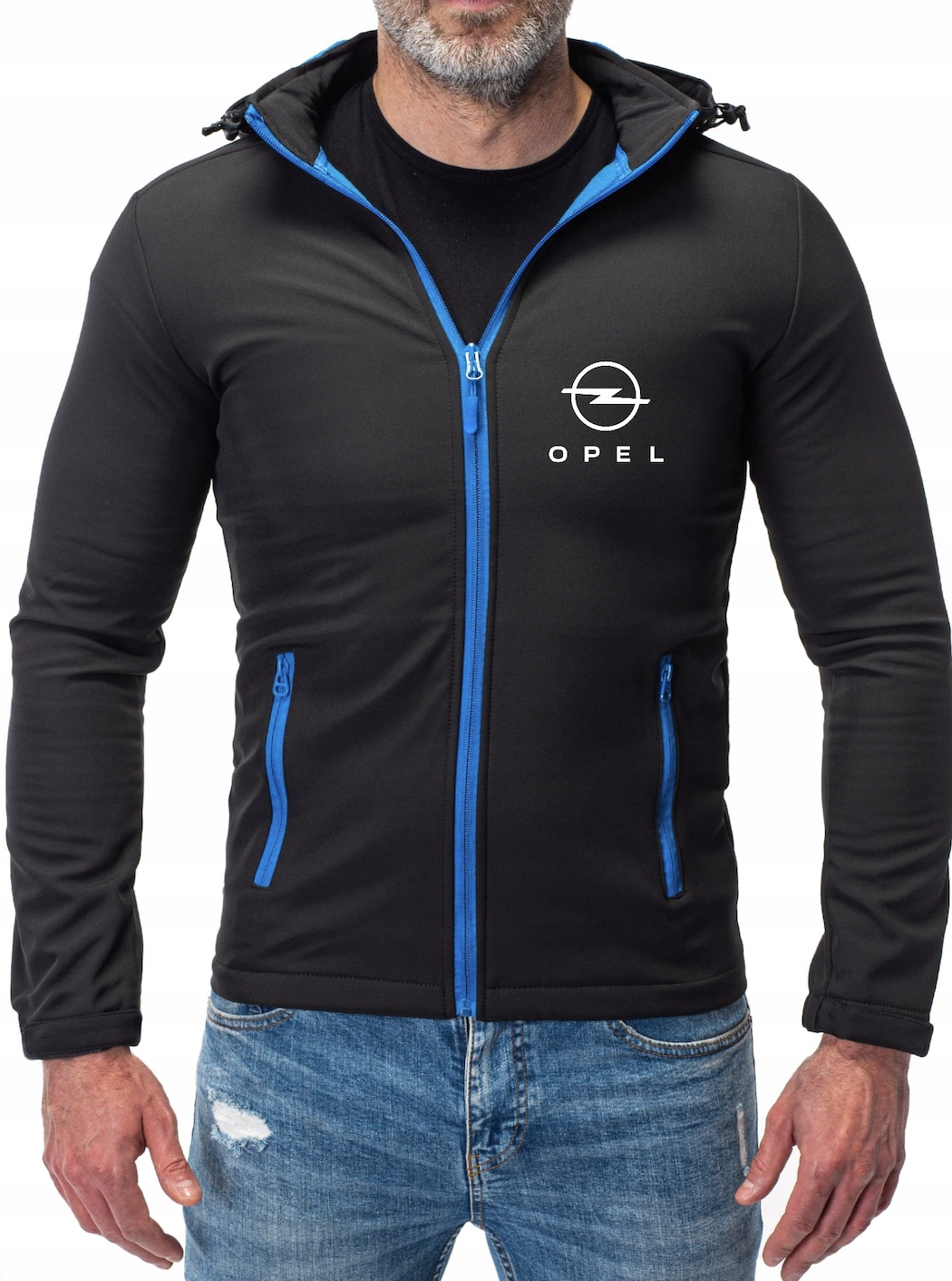 Pánská Přechodová Softshellová Bunda Opel Černá M