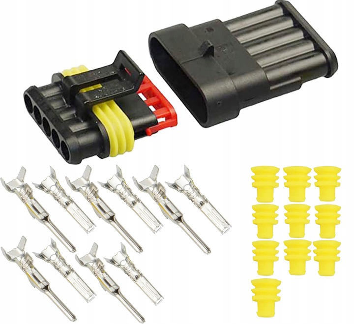 

Kostka Wtyk Złącze Hermetyczne Superseal 5 Pin