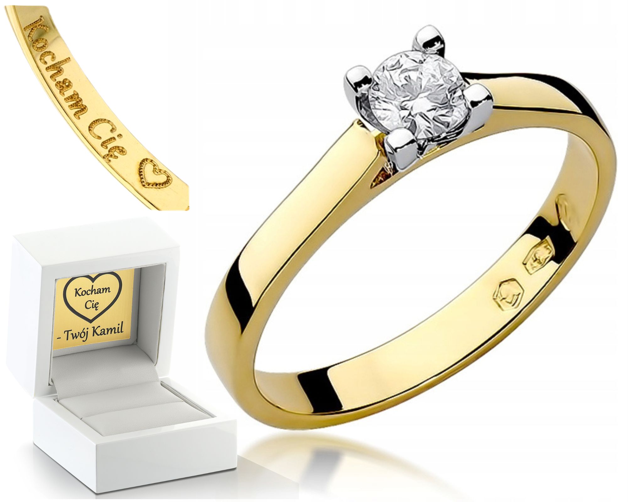 Zlatý Prstýnek Briliant 585