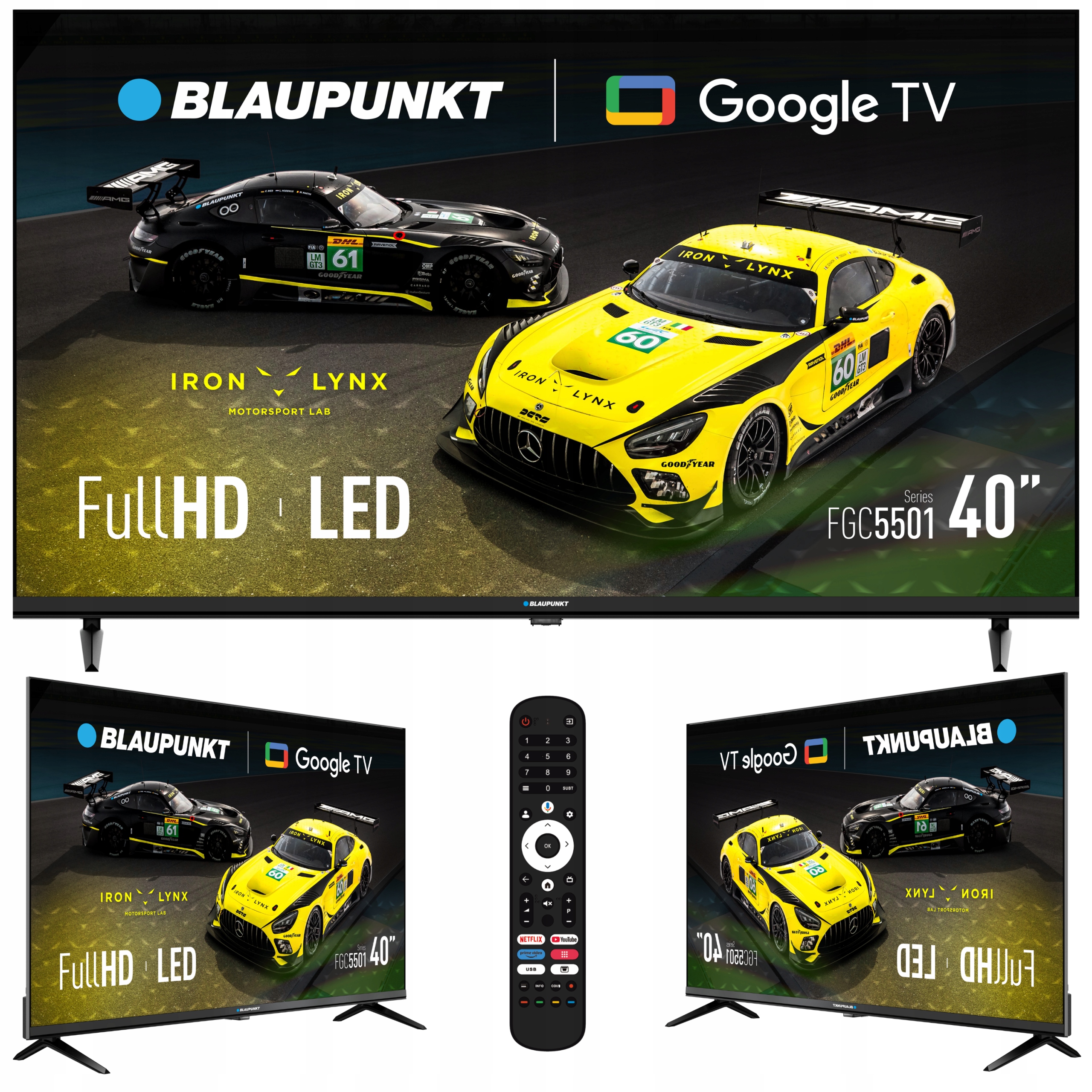 Telewizor 40 Smart Tv Led Blaupunkt 40FGC5501S Google Tv Full Hd Bezramkowy