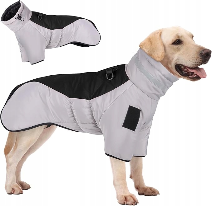 Levně Oblečení bunda pro psa zimní větruodolný kabát s podšívkou, velikost XL