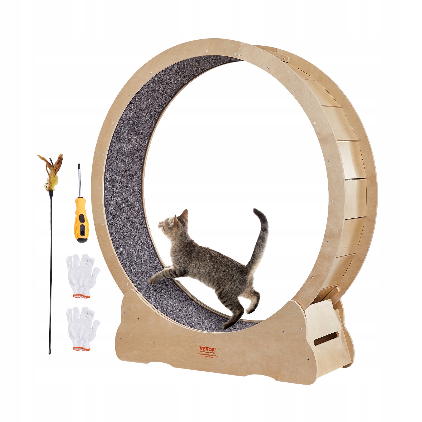 Běžecký pás pro kočky 132 cm, tichý s redukcí hluku a aretačním mechanismem