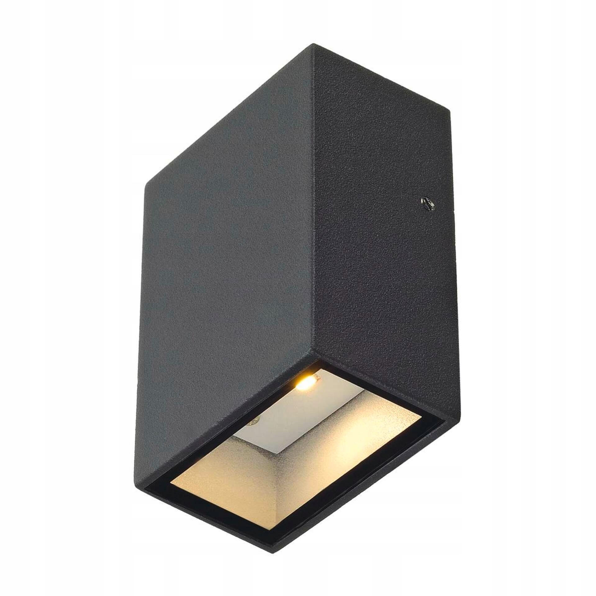Nástenné Led svietidlo Slv Quad 1 antracit IP44 4,6W 3000K