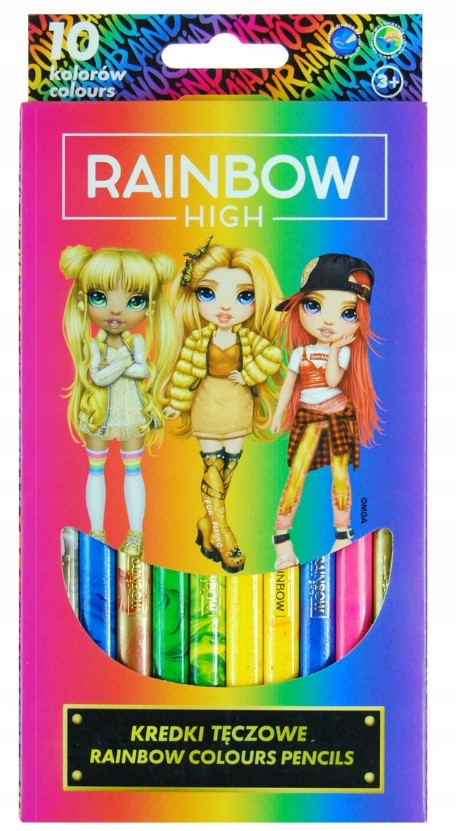 

Kredki Ołówkowe Tęczowe Astra Rainbow High 10 Szt