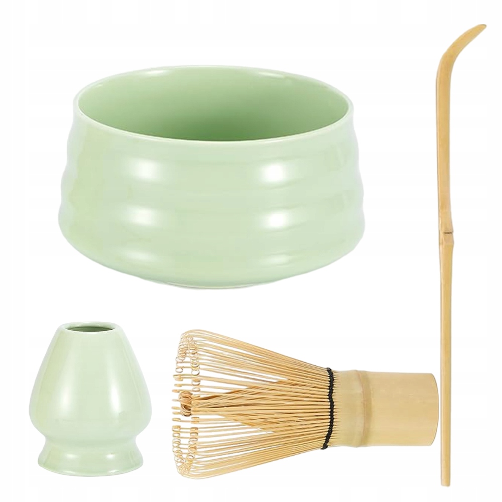Levně tradiční matcha matchawan sada z přírodního materiálu s metličkou/lžičkou/miskou