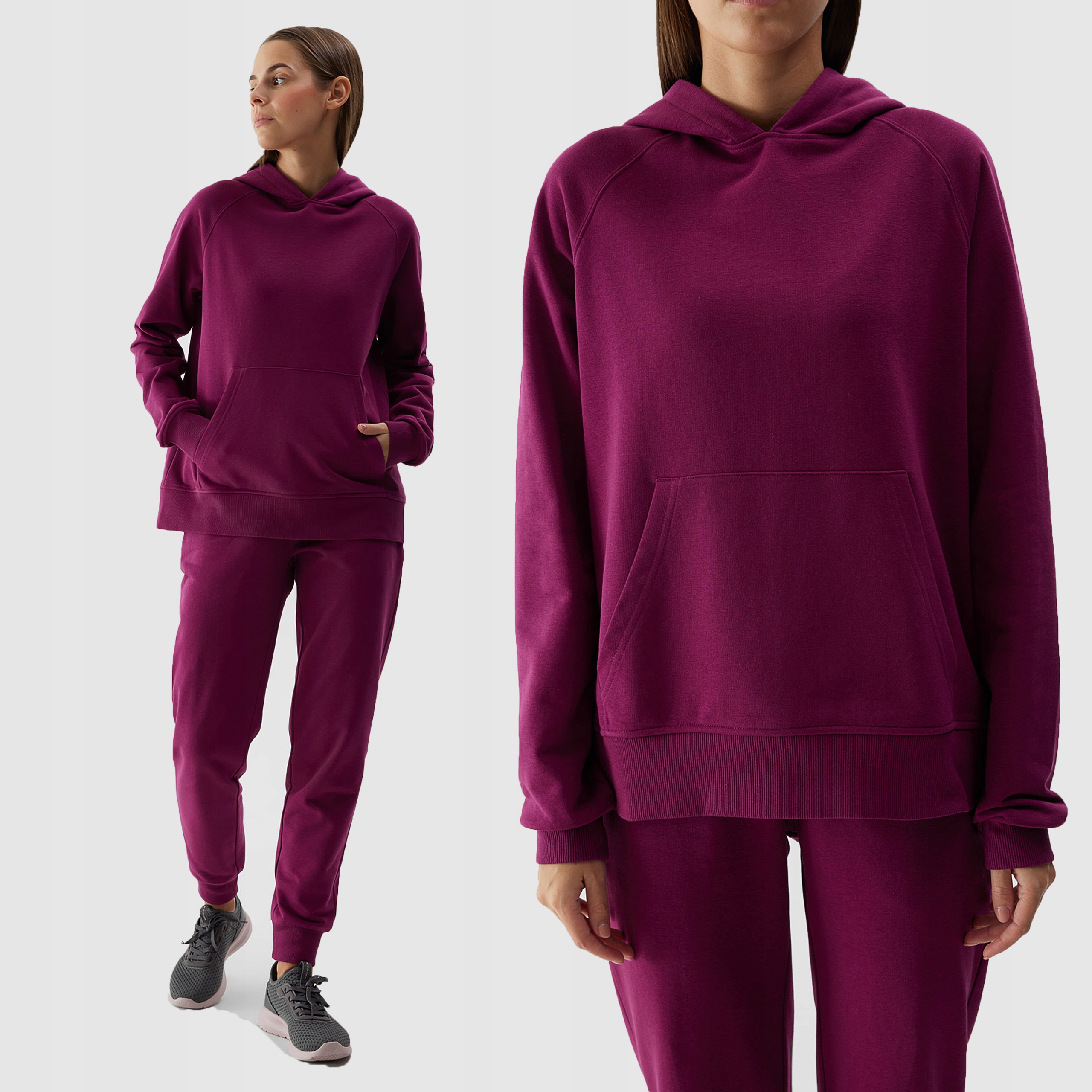 4F BLUZA DAMSKA DRESOWA NIEROZPINANA Z KAPTUREM SS24