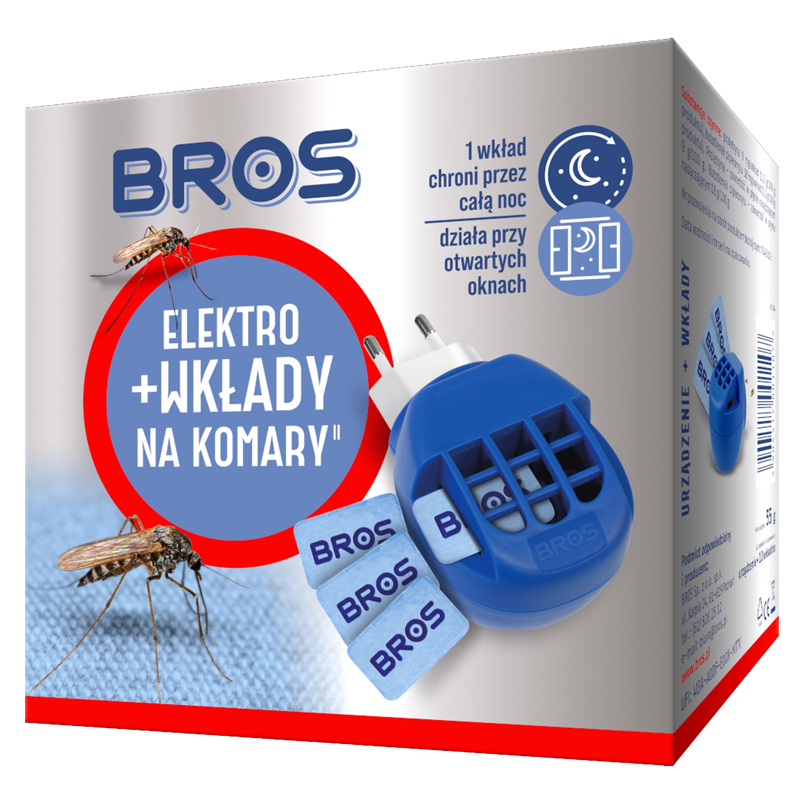 

Odstraszacz na komary do kontaktu na płytki Bros