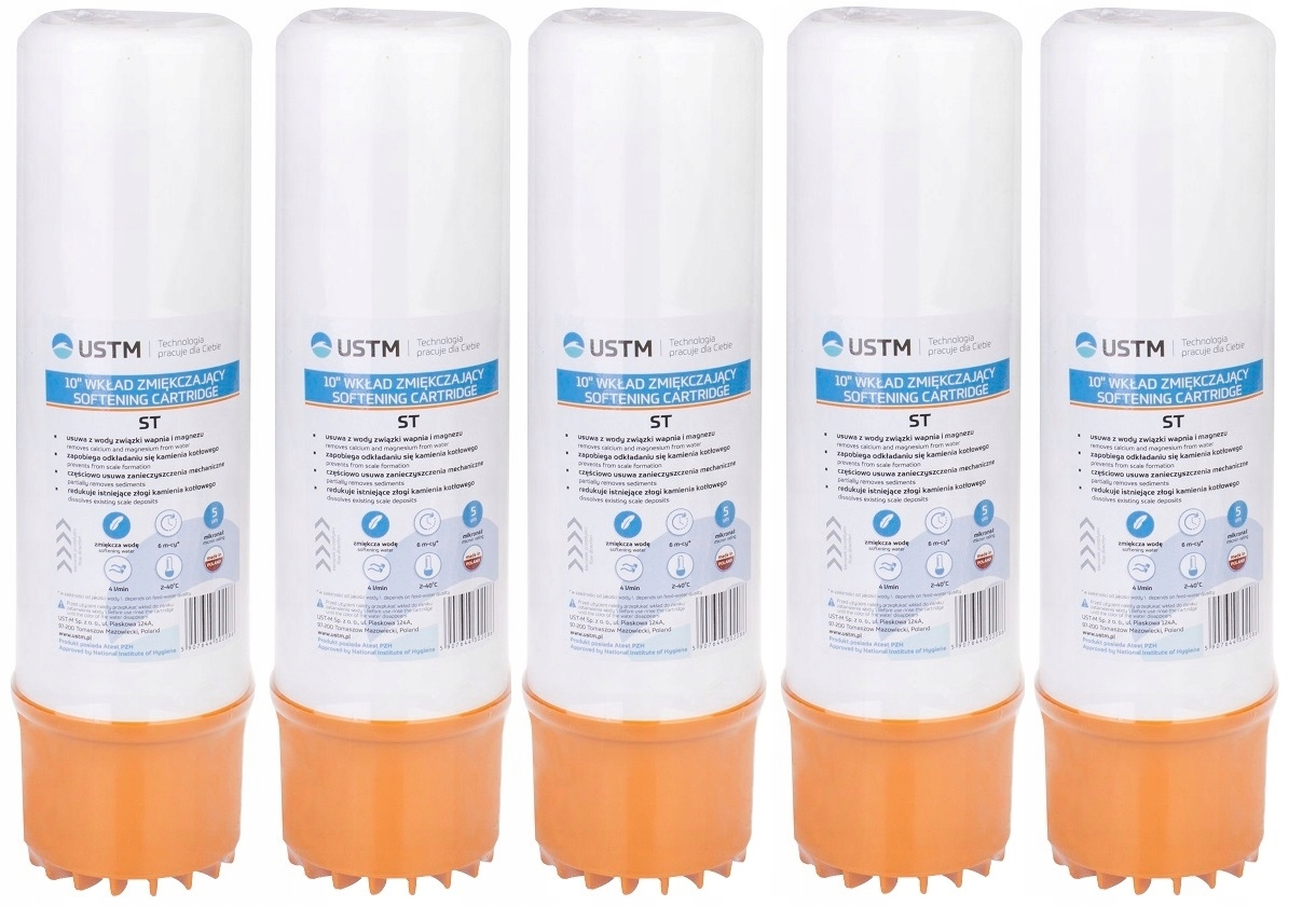 5 x Filtrační změkčovací vložka na vodu 10' St Ustm