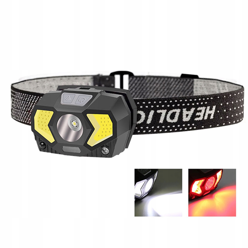 LATARKA CZOŁOWA CZOŁÓWKA NA CZOŁO LED LAMPKA COB Marka inna marka