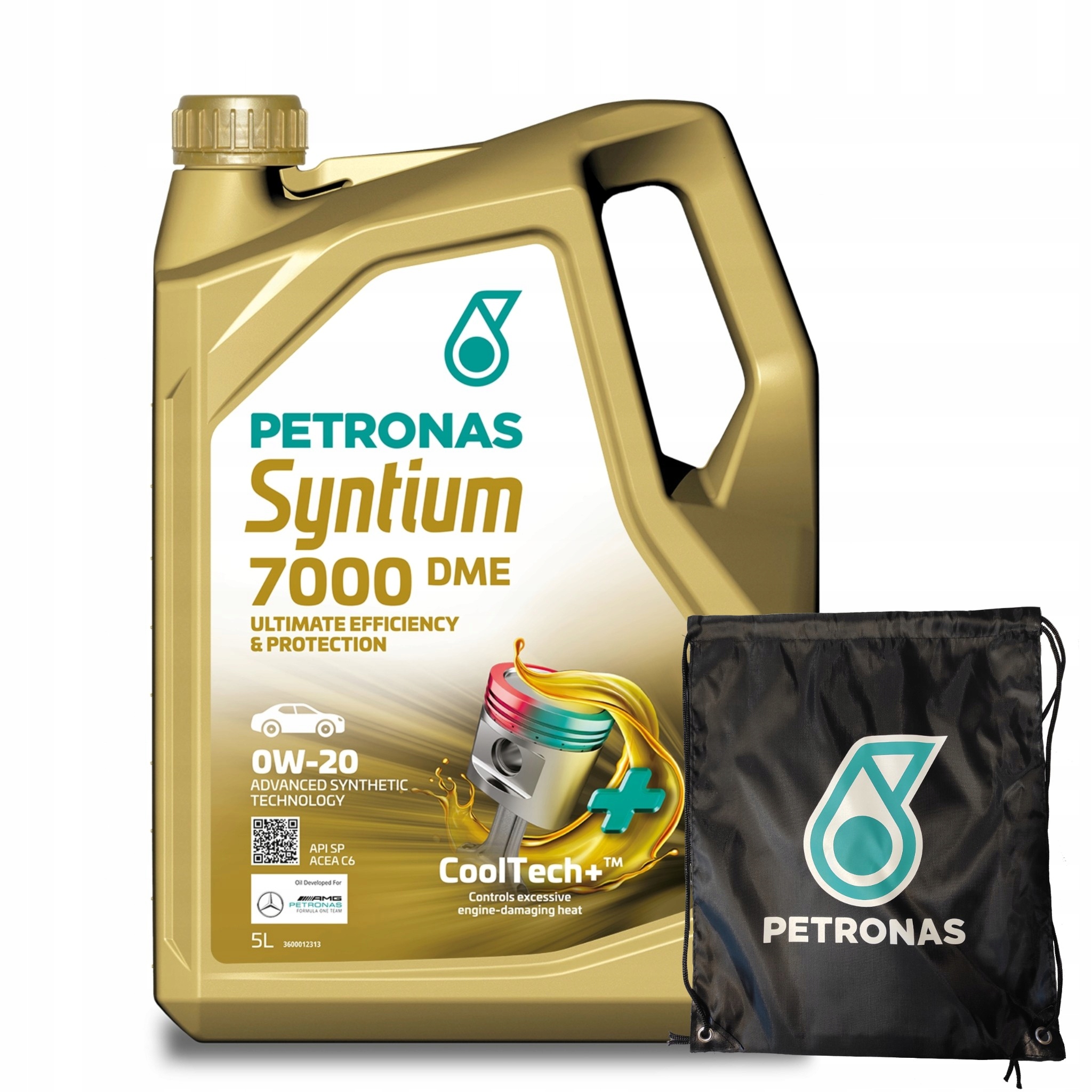 Motorový olej Petronas Syntium 7000 Dme Acea C6 0W-20 5L Vak Zadarmo