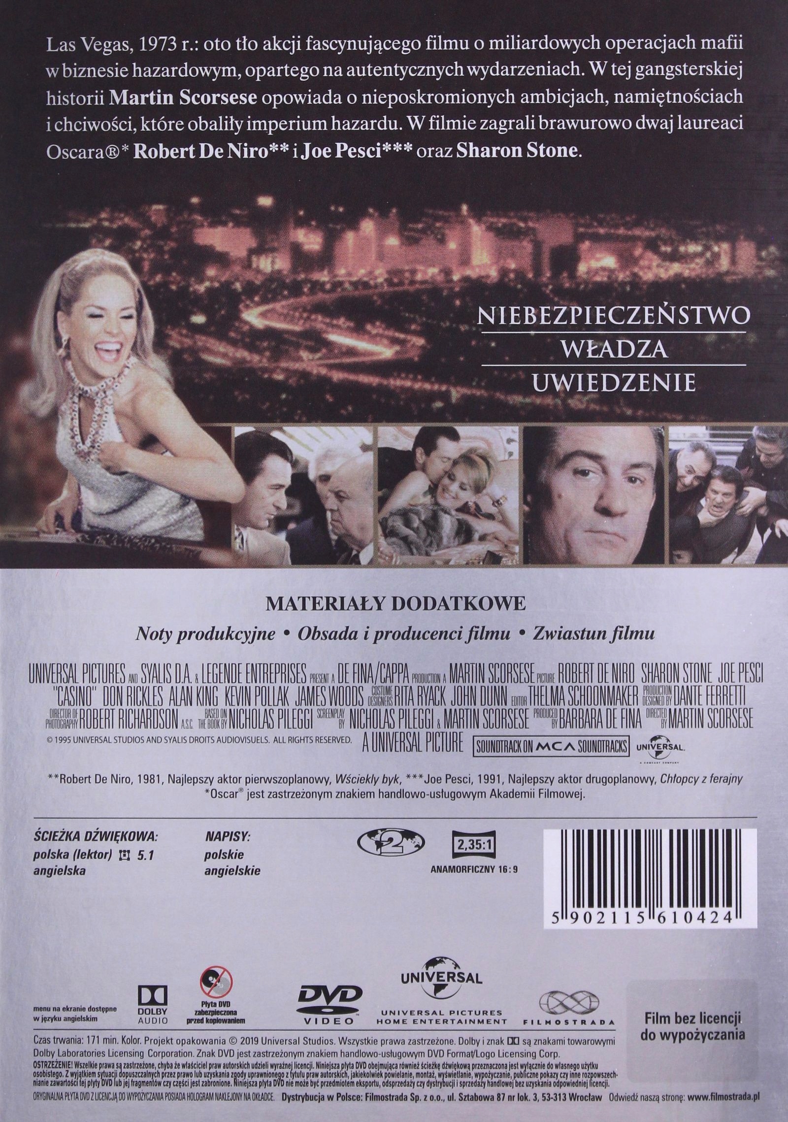 KASYNO (CASINO) (PLATINUM COLLECTION) (DVD) Stan opakowania oryginalne