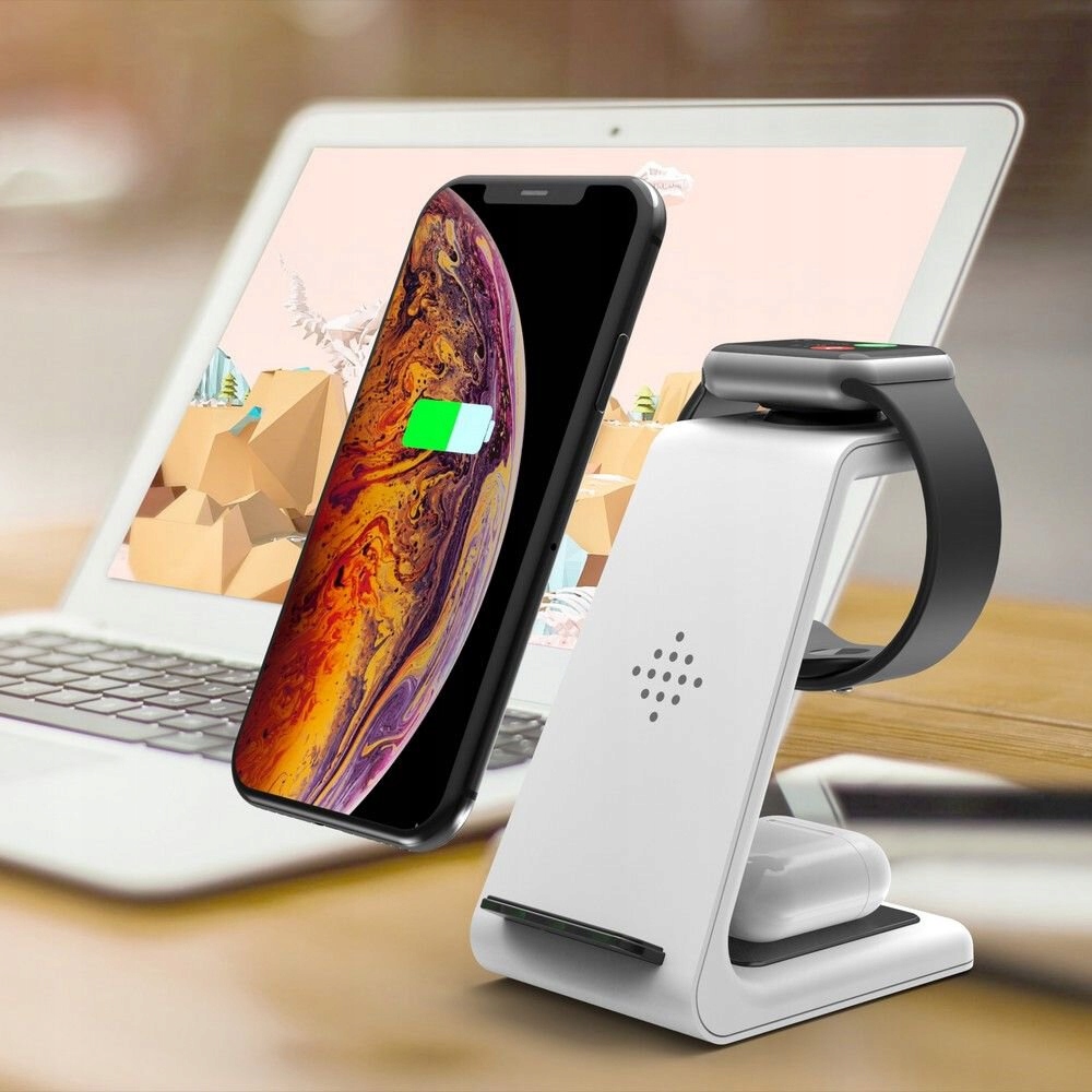 ŁADOWARKA INDUKCYJNA 3IN1 DO SYSTEMU IOS / ANDROID Prąd wyjściowy 2000 mA