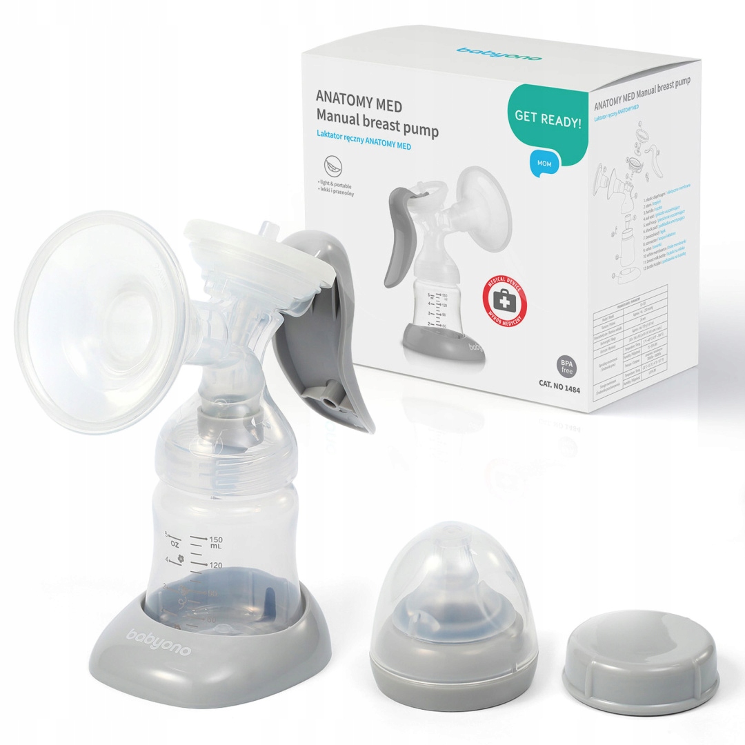 BabyOno LAKTATOR RĘCZNY ANATOMY MED medyczny 150 ml