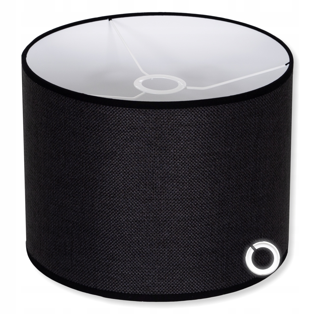 Univerzální módní stínítko pro lampu, stínidlo Walec E27 E14 Černý Len 30 cm