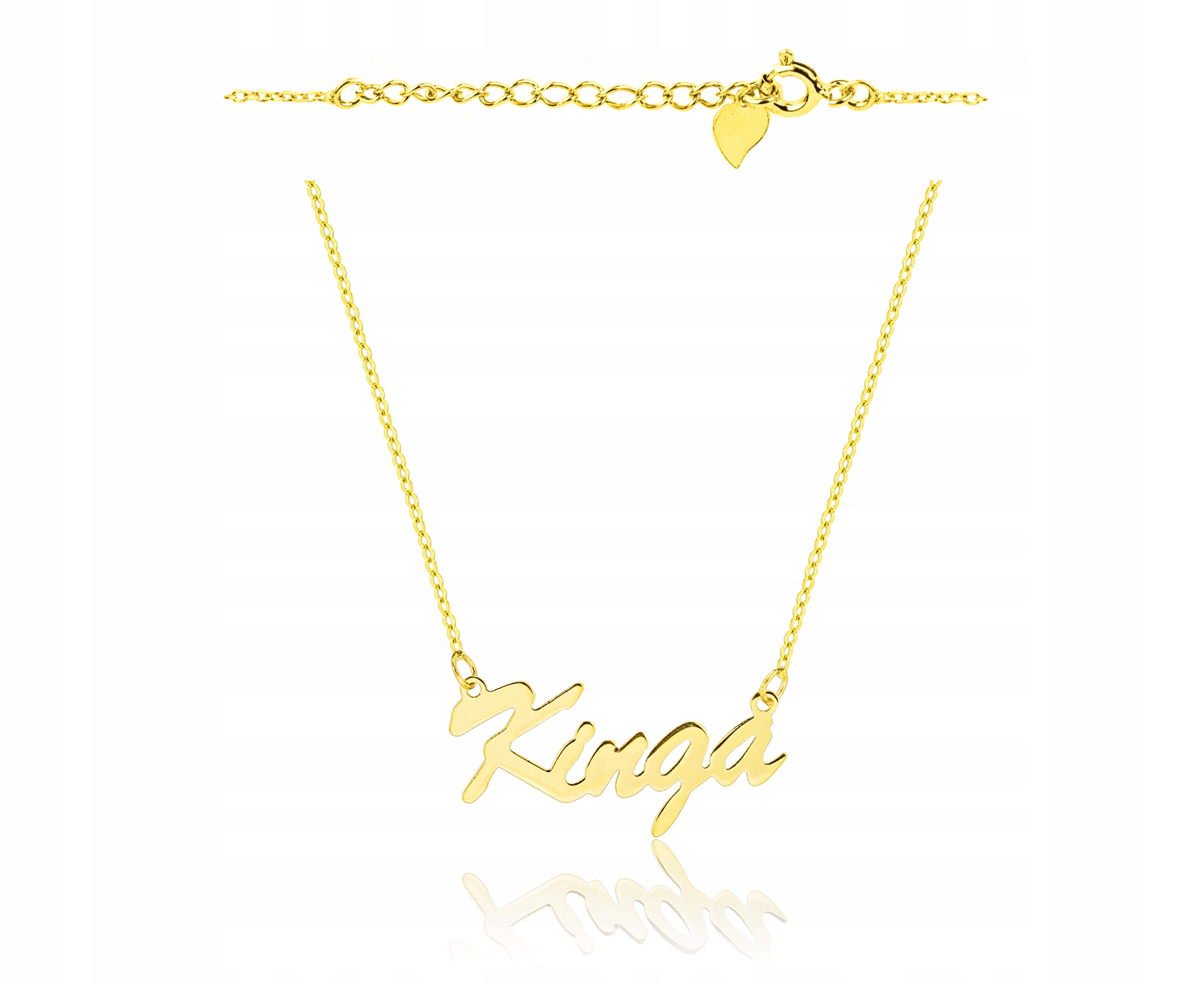 Pozlacený náhrdelník s jménem Kinga 925 graw