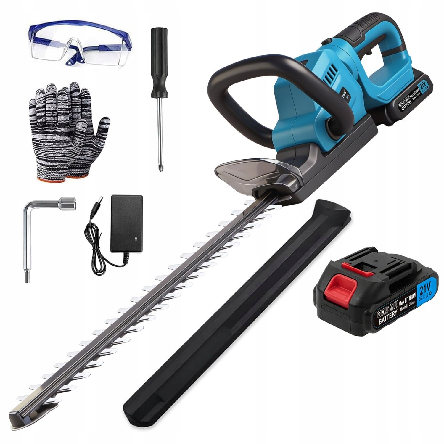 Lehké nůžky na živý plot Akumulátorové 52cm22mm Silné Laserové ostří 18V