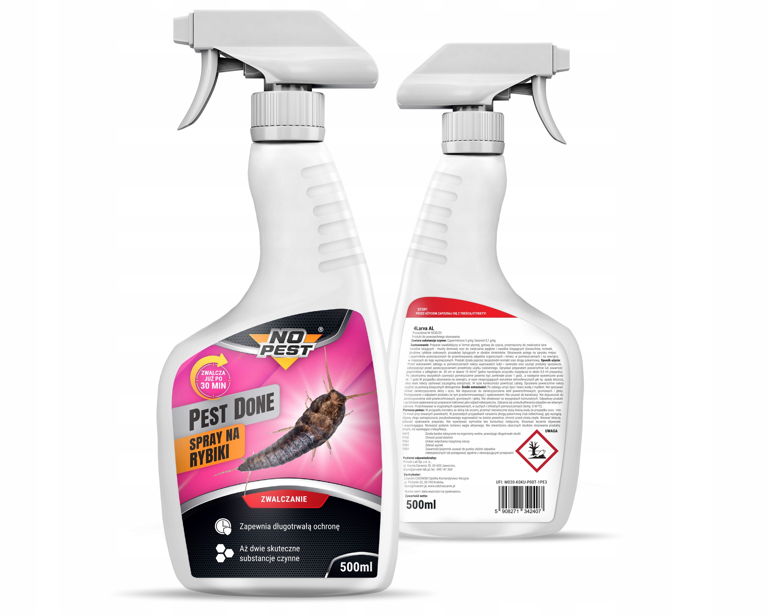 TRUTKA ŻEL + SPRAY PREPARAT + PUŁAPKA LEP NA RYBIKI SREBRZYKI NO PEST Rodzaj bomba dymna