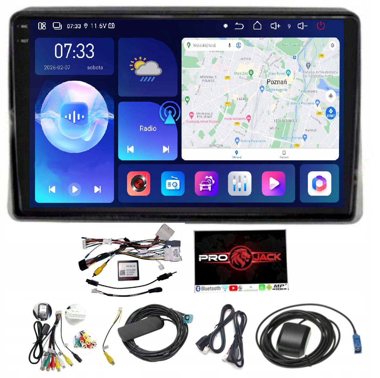 Rádio Gps Android Opel Movano 2019-2023 Carplay Wifi Usb 6GB 128GB Sim