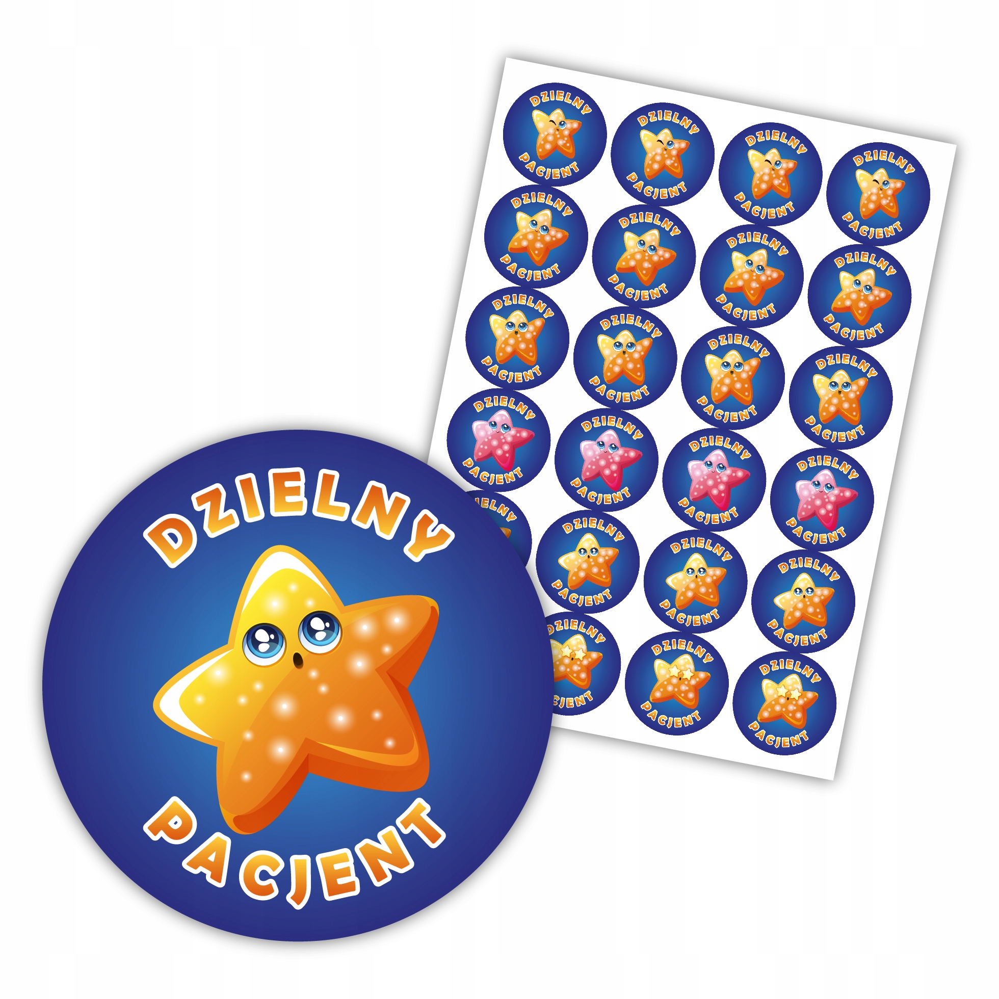 

Naklejki Motywacyjne Dzielny Pacjent X48 Szt wz. 5