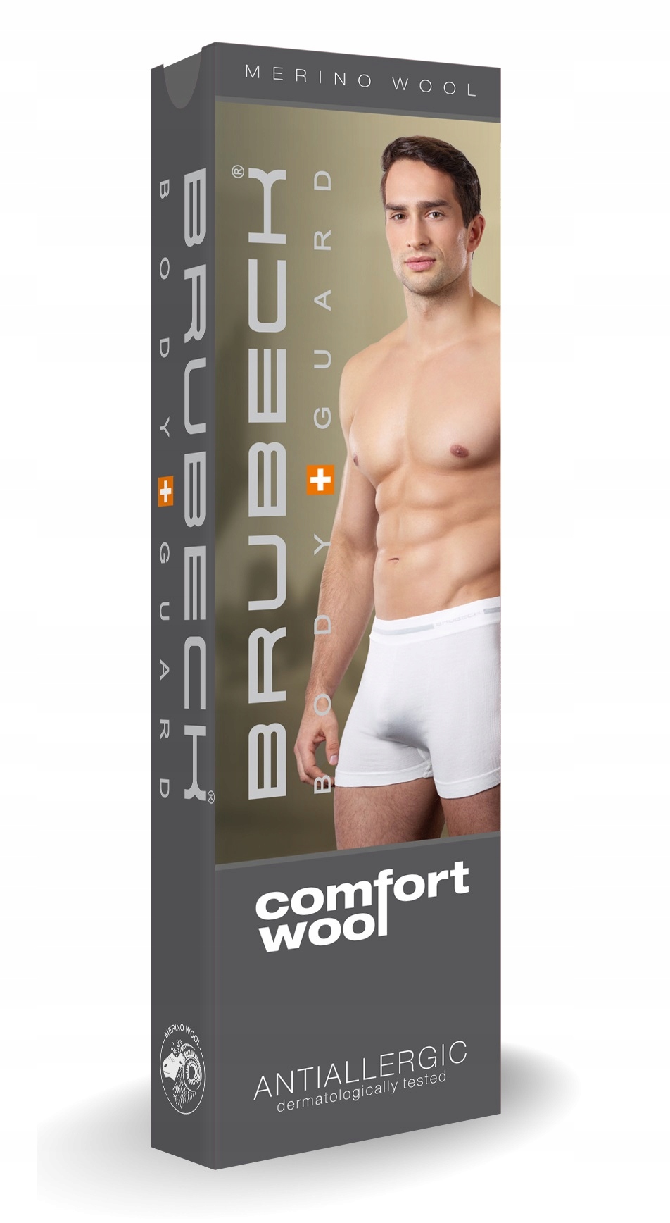 WEŁNIANE MĘSKIE BOKSERKI POD BIELIZNĘ TERMICZNĄ *M Kolekcja BRUBECK COMFORT WOOL