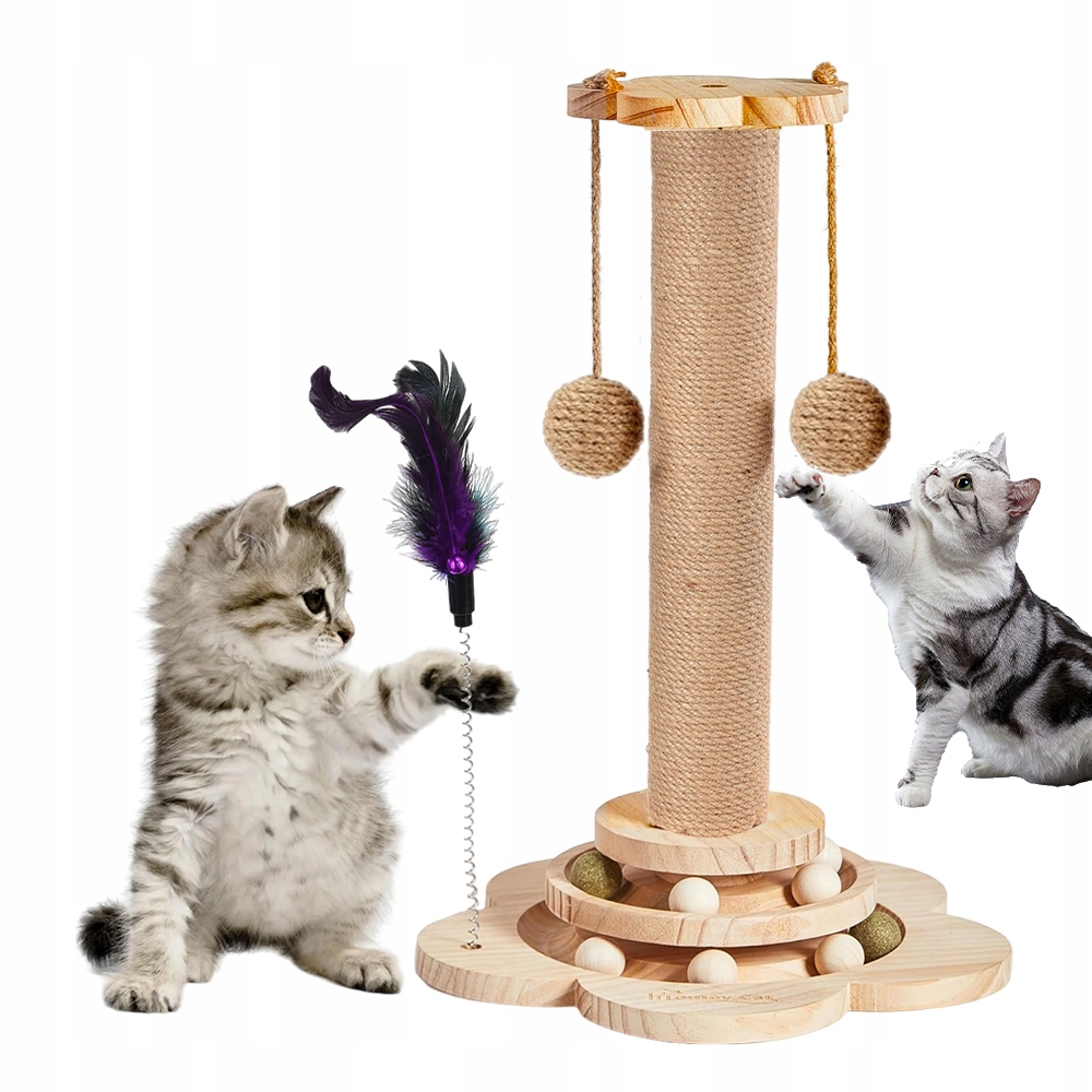 Levně Škrabadlo Pro Kočky Hračky Pro Kočky Zábavný Míček Pro Kočky 44,5CM Sisal
