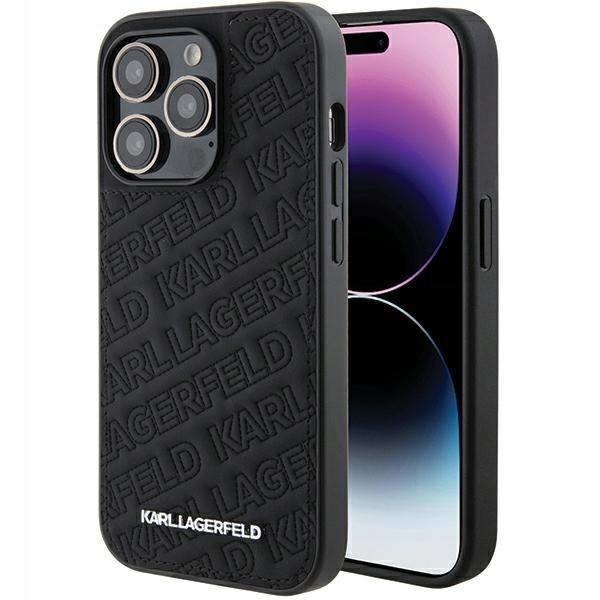 Pouzdro Karl Lagerfeld KLHCP15LPQKPMK iPhone 15 Pro 6.1" černá/černá hardcase