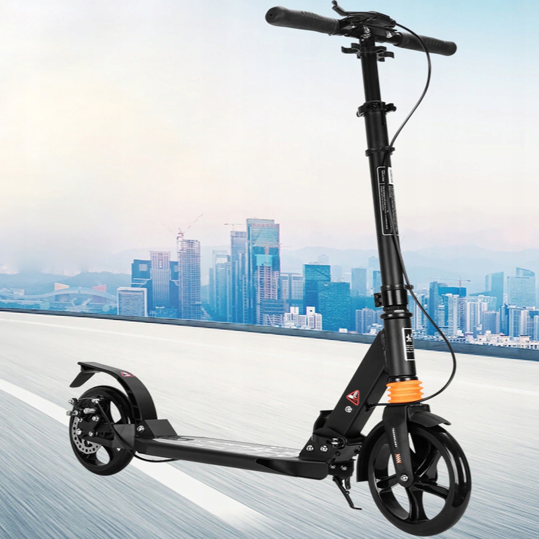 HULAJNOGA SKŁADANA HAMULEC TARCZOWY AMORTYZATORY Długość podestu 34 cm