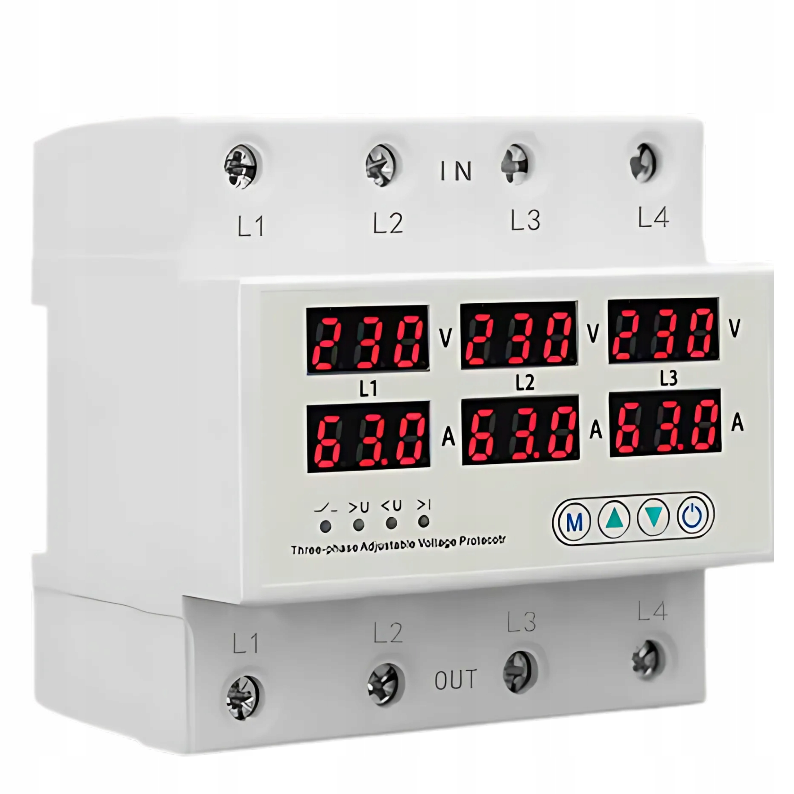 Omezovač Přepětí Voltmetr 3-FÁZOVÝ Chránič AC220 380V