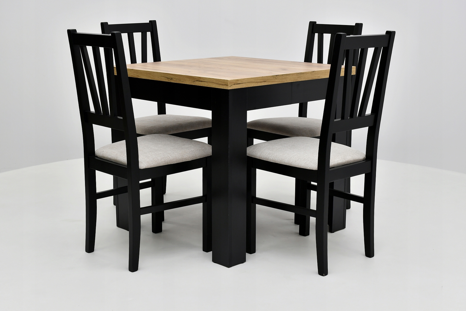 ROZKŁADANY SUPER STÓŁ 80/80 DO 160 I 4 KRZESŁA Kod producenta S44 BOS5