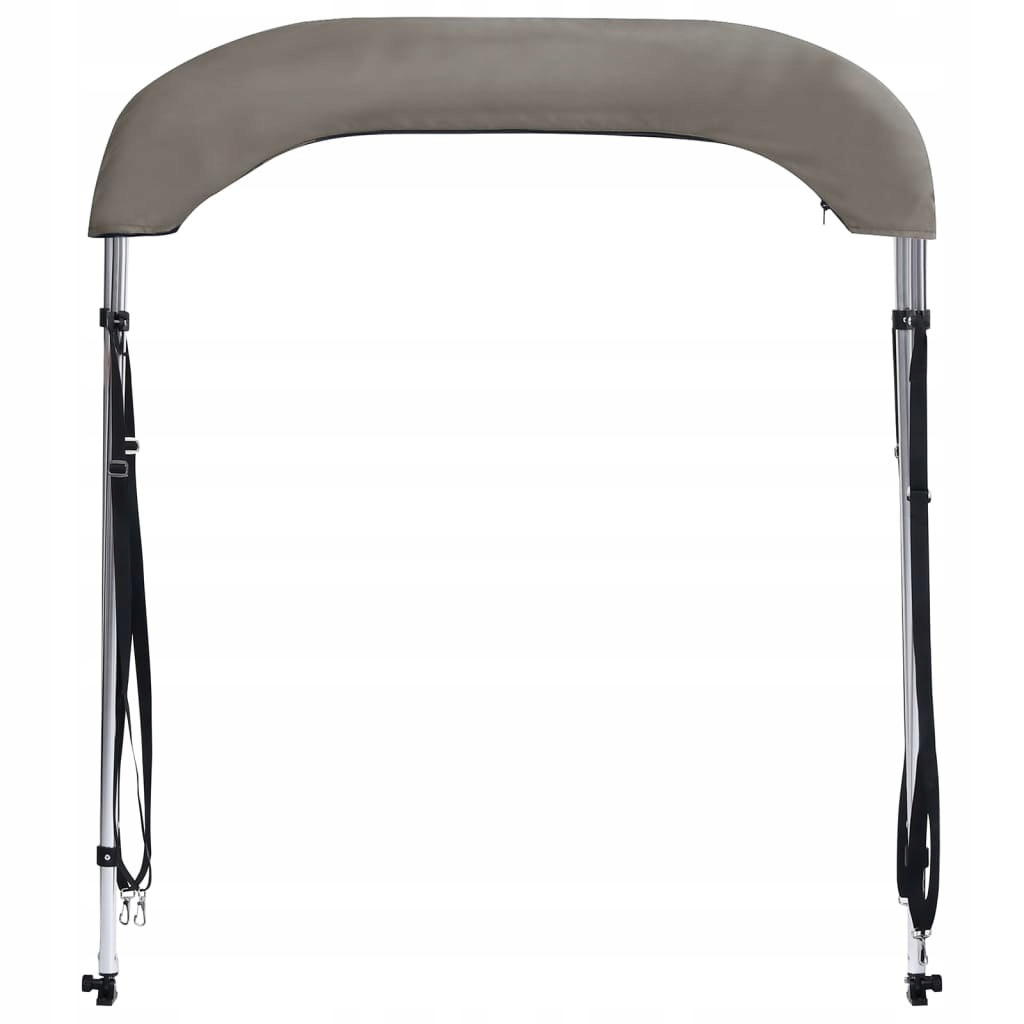 Daszek bimini do łodzi, 2 pałąki, szary, 148,5x133x104 cm Przeznaczenie do szyb