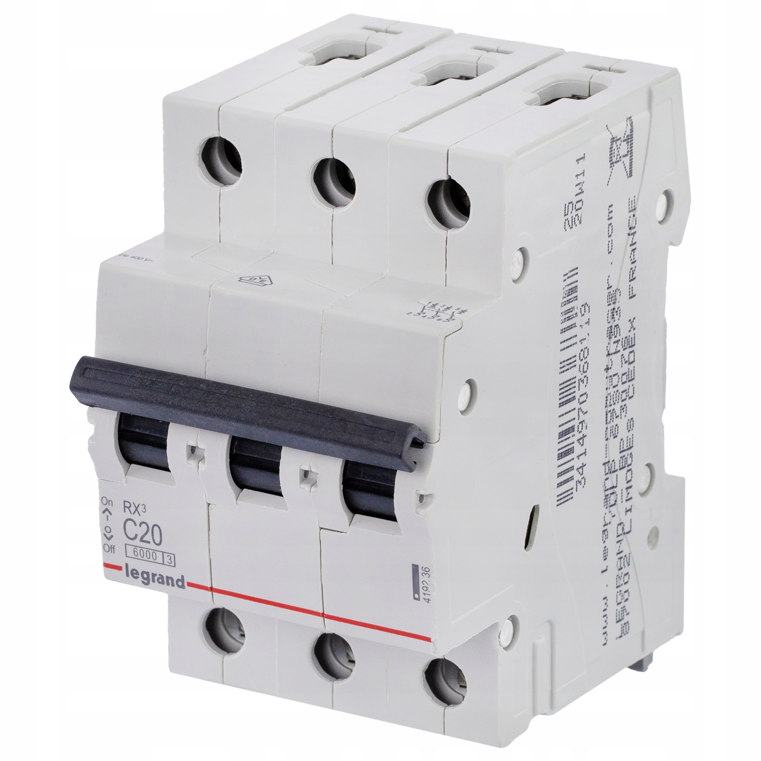 Bezpiecznik nadprądowy LEGRAND RX3 20A 419236 3P3F Marka Legrand