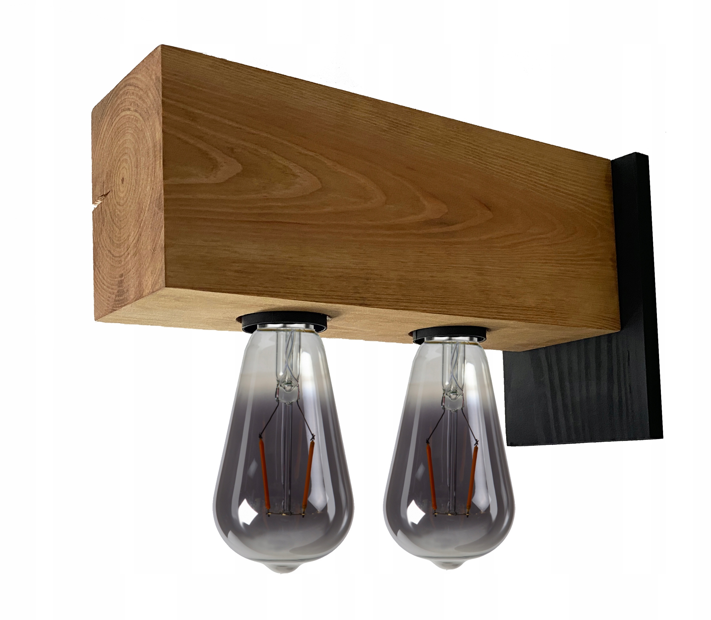 Kinkiet drewniany lampa loft scienna Skandynawski