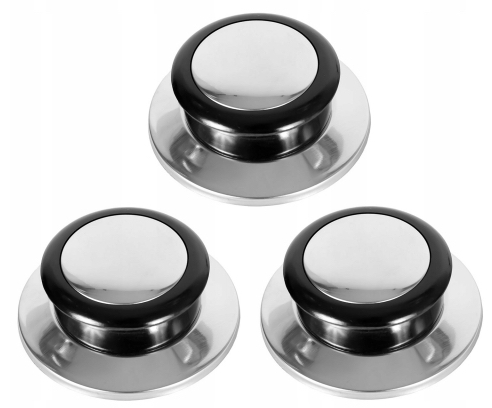 GAŁKA UCHWYT POKRYWKI POKRYWEK GARNKA GARCZKA PATELNI STALOWE ZESTAW 3SZT Marka bez marki