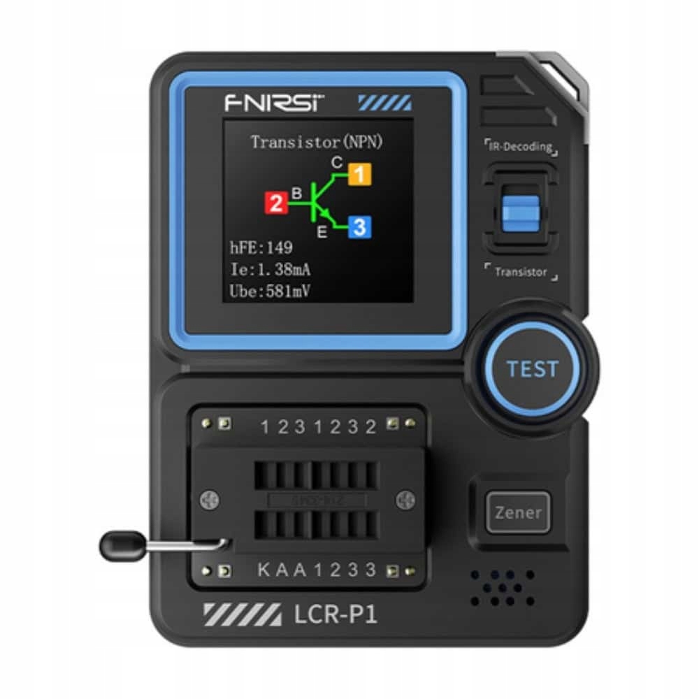 Multifunkční tester kondenzátorů a tranzistorů Fnirsi LCR-P1