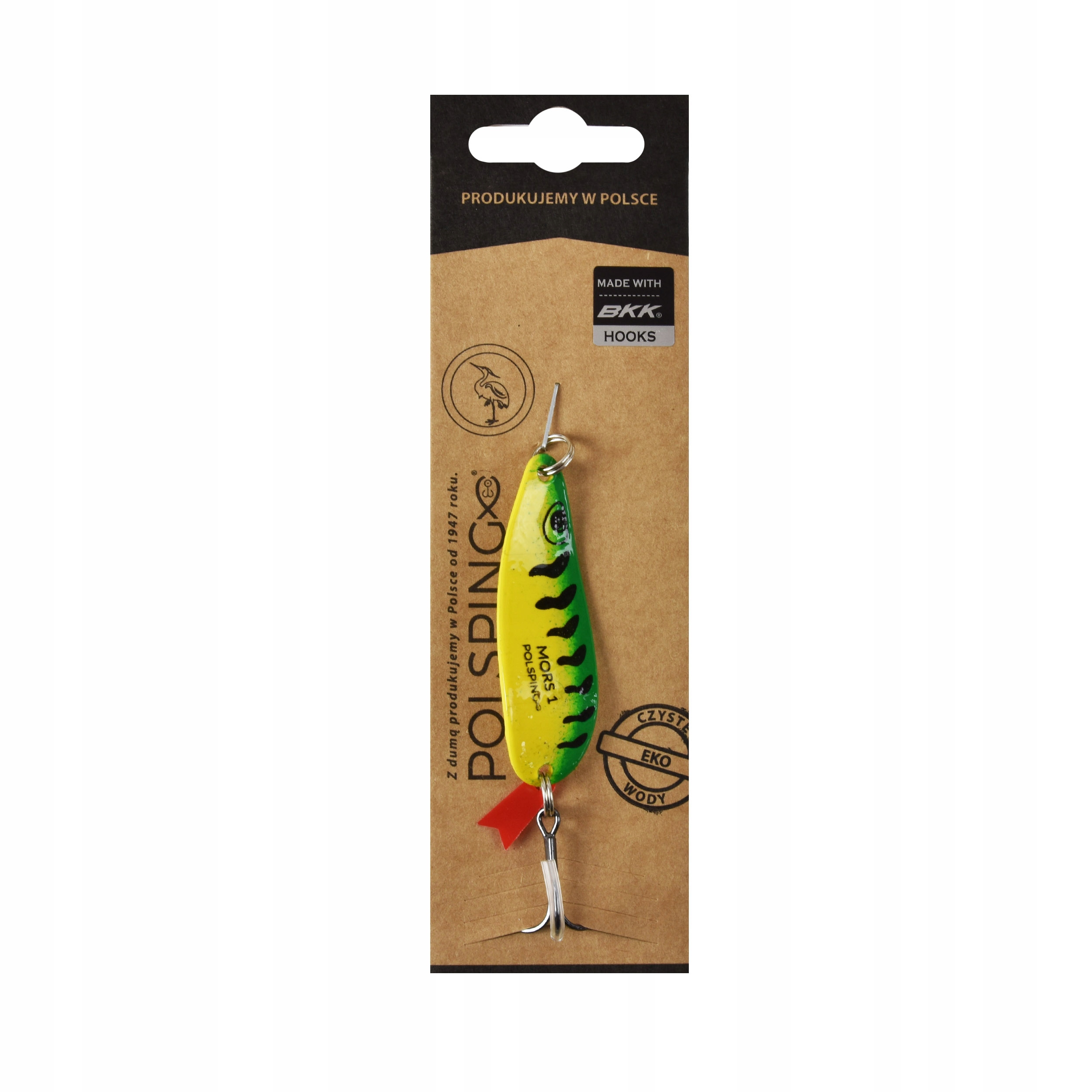 Błystka wahadłowa Polsping Mors Green Tiger #1 12g 6cm 1szt. rzeki+jeziora