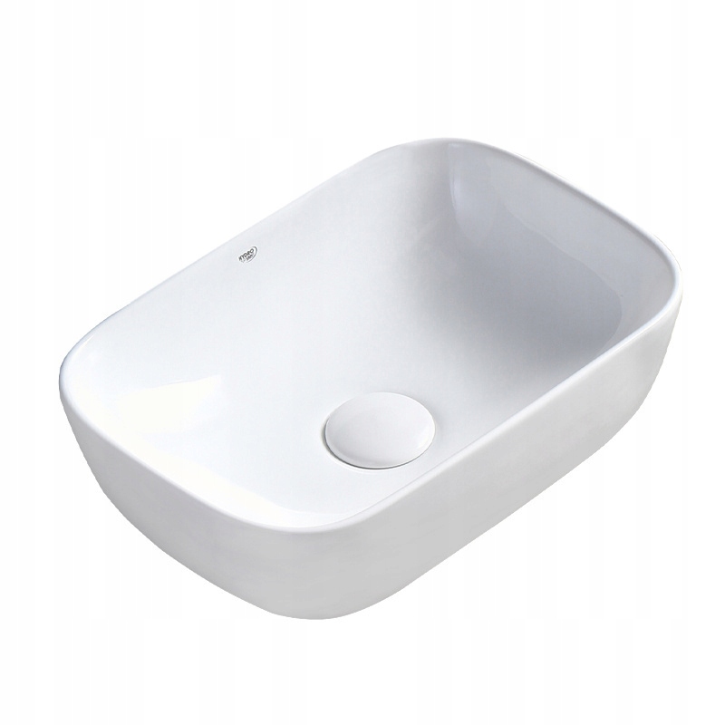 Keramické Umyvadlo Na Desku Obdélníkové MILO-WH-370 Bílé 37x25 CM