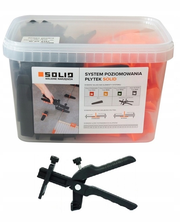 

Solid System Poziomowania 50 Klin+100 klips+szczyp