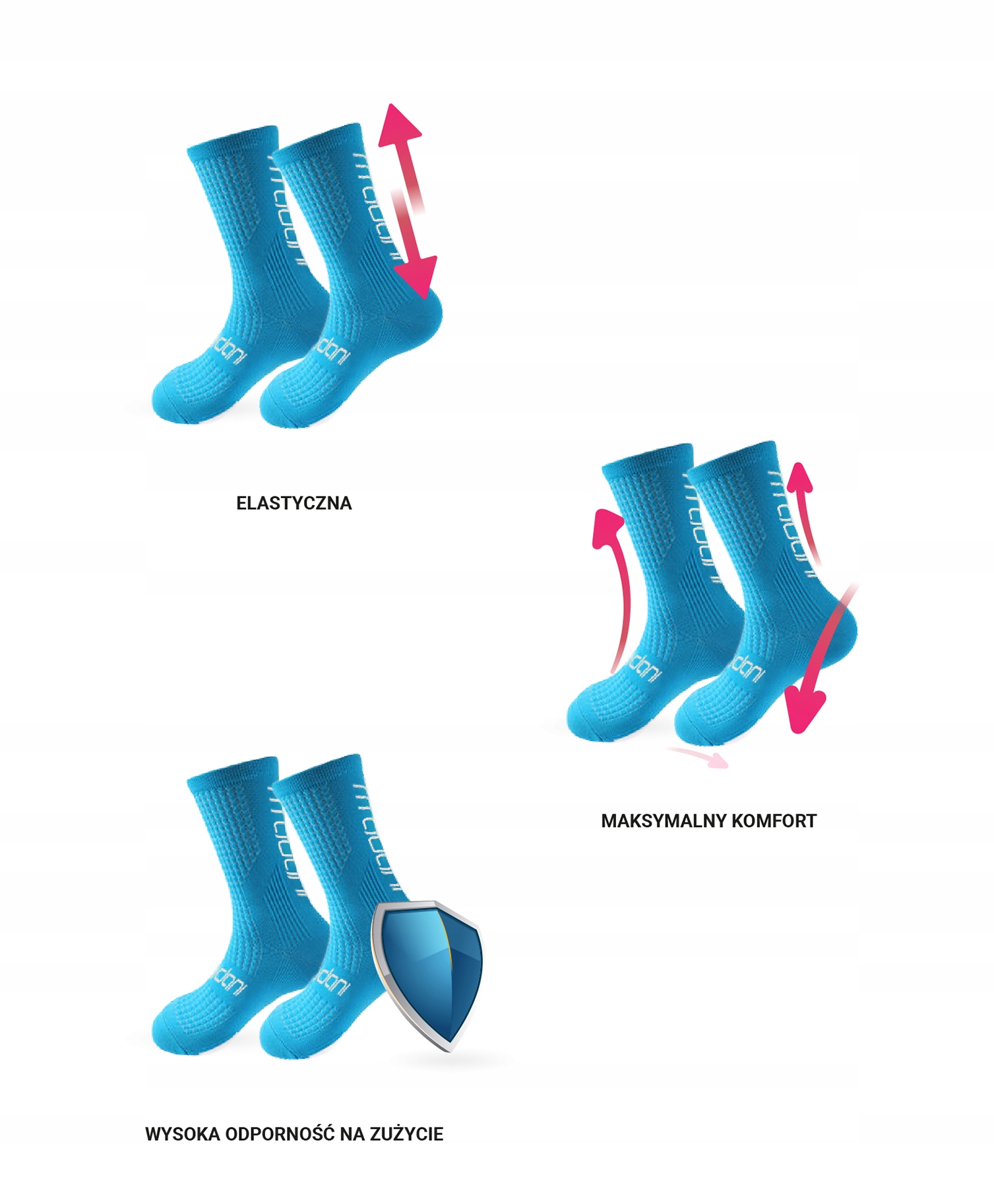 Madani:skarpety rowerowe FLAMINGO Unisex r.36-46 Kod producenta CSL05-36000-13-001